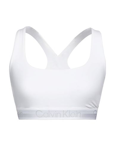 Calvin Klein Woman Top Ivory Size L Cotton, Polyester, Elastane, Recycled Polyamide In White