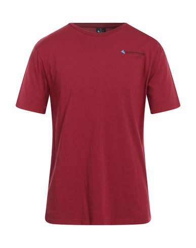 Klättermusen Man T-shirt Burgundy Size L Cotton In Red