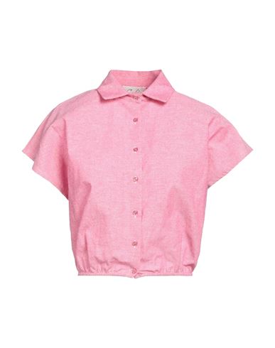 Croche Crochè Woman Shirt Fuchsia Size Xs Cotton, Linen In Pink