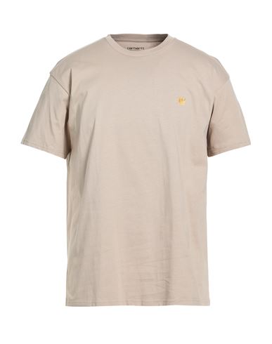 Carhartt Man T-shirt Taupe Size L Cotton In Gray