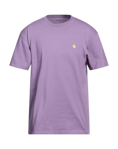 Carhartt Man T-shirt Light Purple Size Xl Cotton