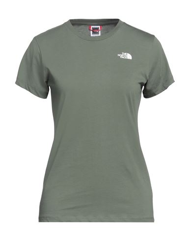 The North Face Woman T-shirt Sage Green Size Xxl Cotton