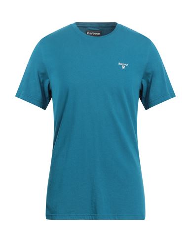 Barbour Man T-shirt Slate Blue Size Xl Cotton