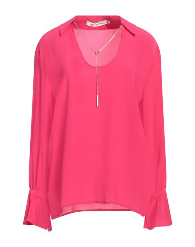 Shop Simona Corsellini Woman Top Fuchsia Size 6 Silk In Pink