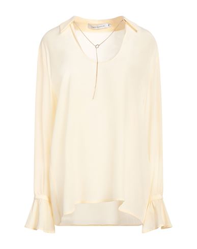Shop Simona Corsellini Woman Top Cream Size 10 Silk In White