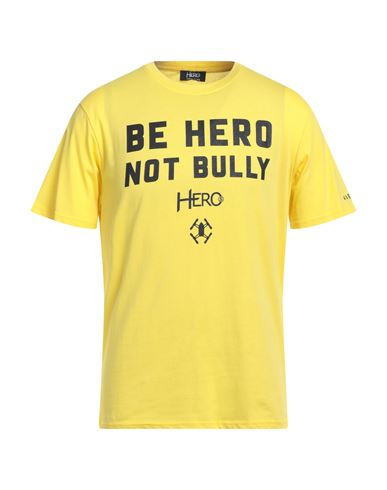 Héros Heros Man T-shirt Yellow Size L Cotton