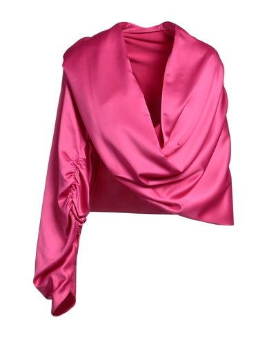 Simona Corsellini Woman Shrug Fuchsia Size Onesize Polyester In Pink