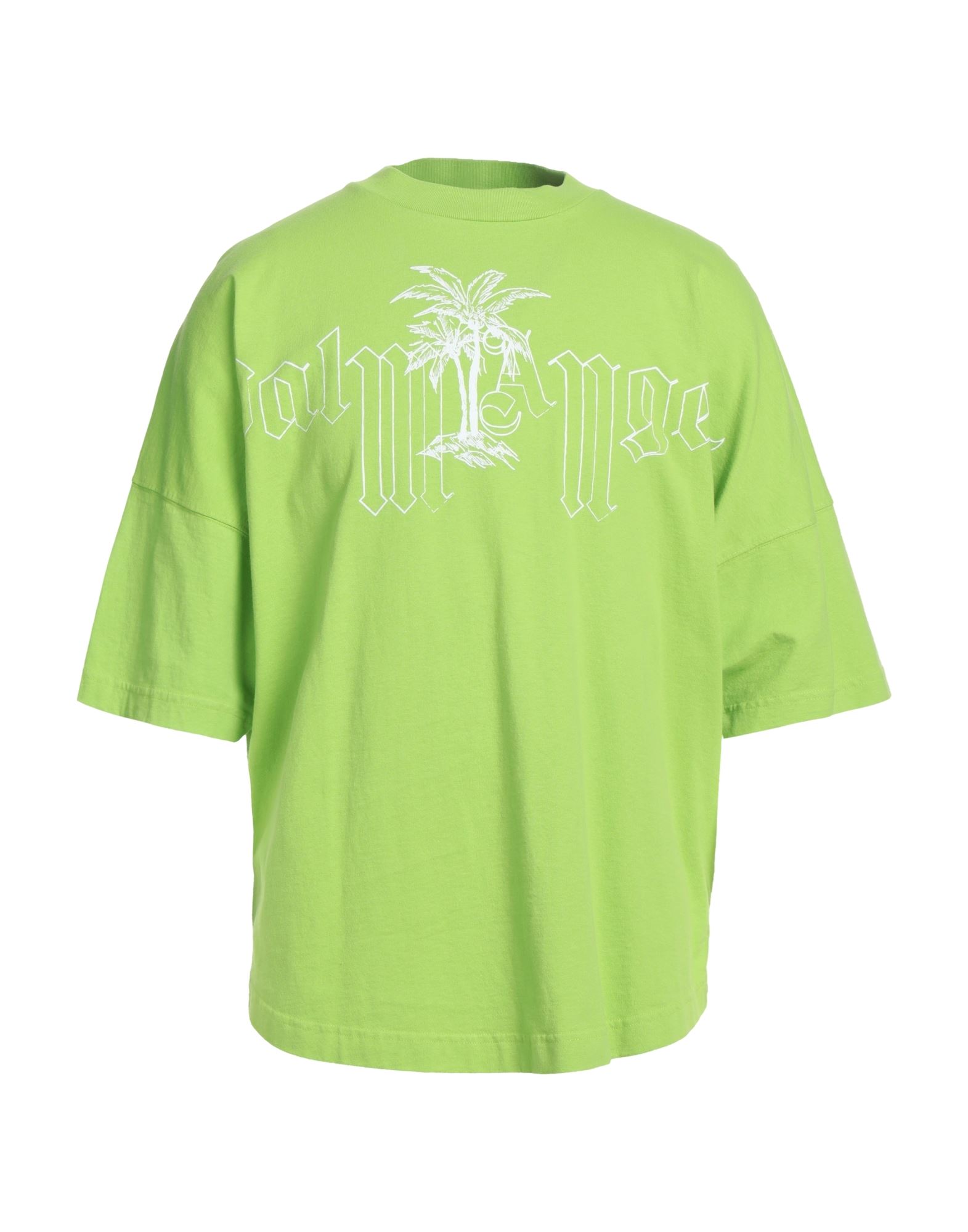 Shop Palm Angels Man T-shirt Light Green Size S Cotton