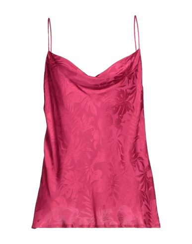 Simona Corsellini Woman Top Fuchsia Size 6 Viscose In Pink