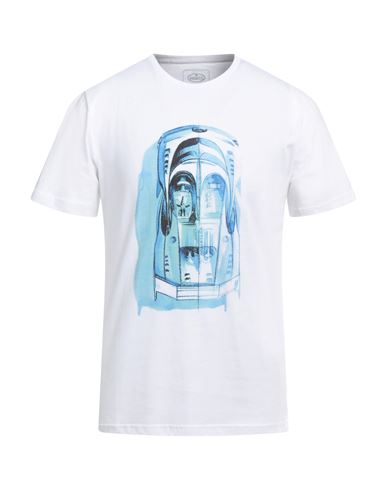 Shop Bugatti Man T-shirt White Size Xxl Cotton