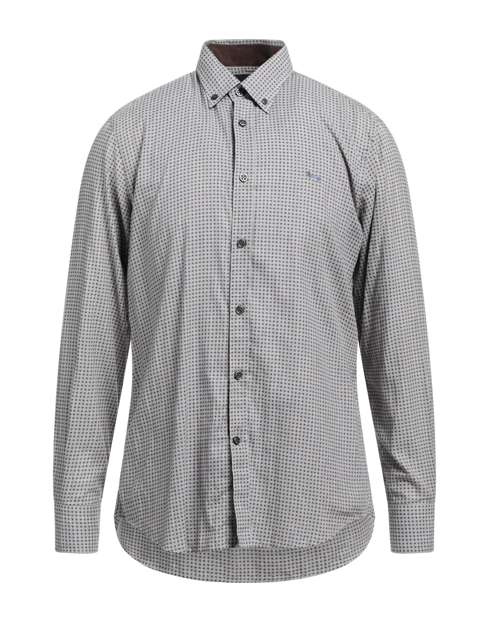 Harmont & Blaine Man Shirt Grey Size L Cotton