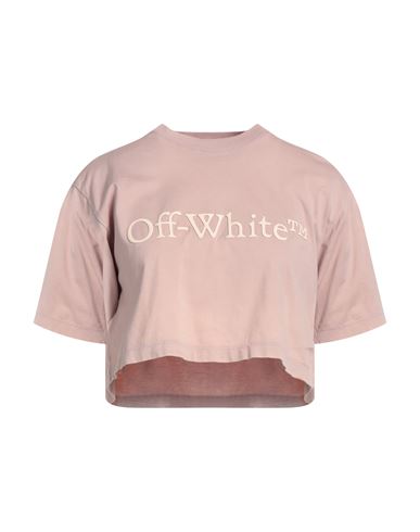 Off-white Woman T-shirt Dove Grey Size Xl Cotton, Elastane