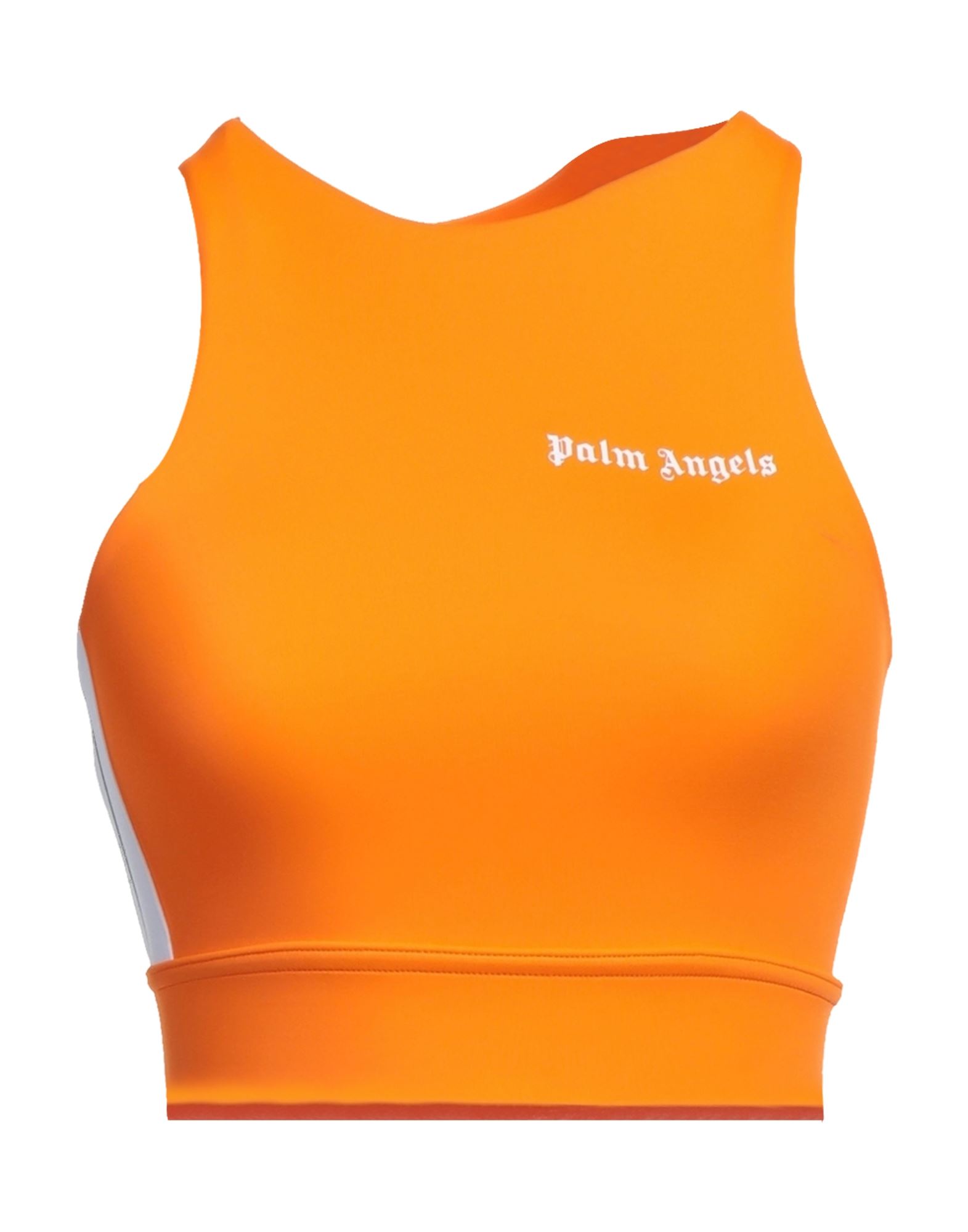 Shop Palm Angels Woman Top Orange Size Xs Polyamide, Elastane