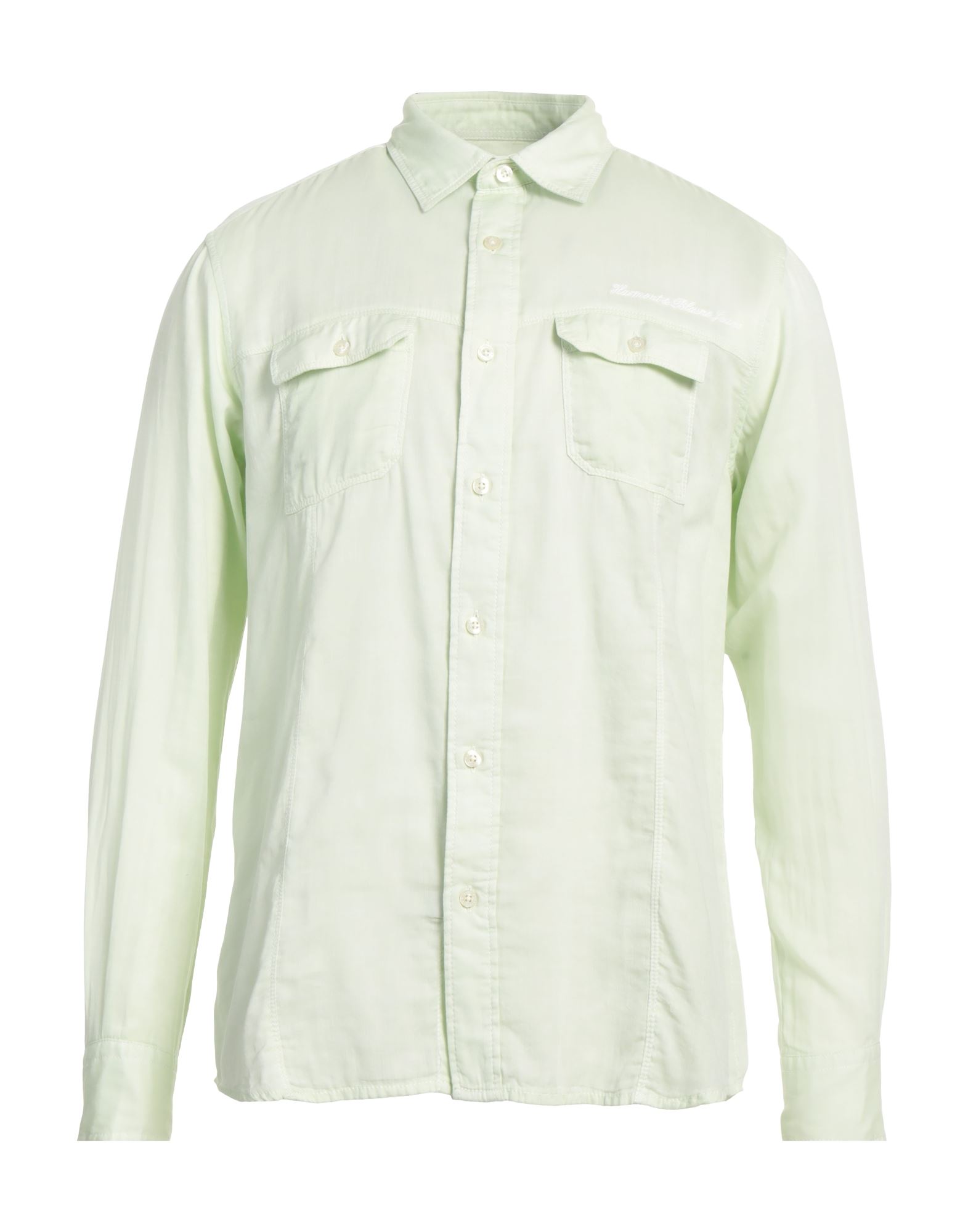 Harmont & Blaine Man Shirt Light Green Size L Cotton