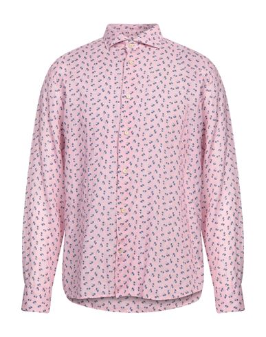 Drumohr Man Shirt Pink Size L Linen