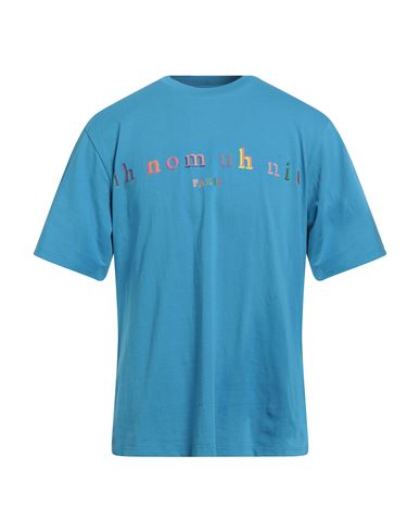 Ih Nom Uh Nit Man T-shirt Azure Size Xl Cotton, Elastane In Blue
