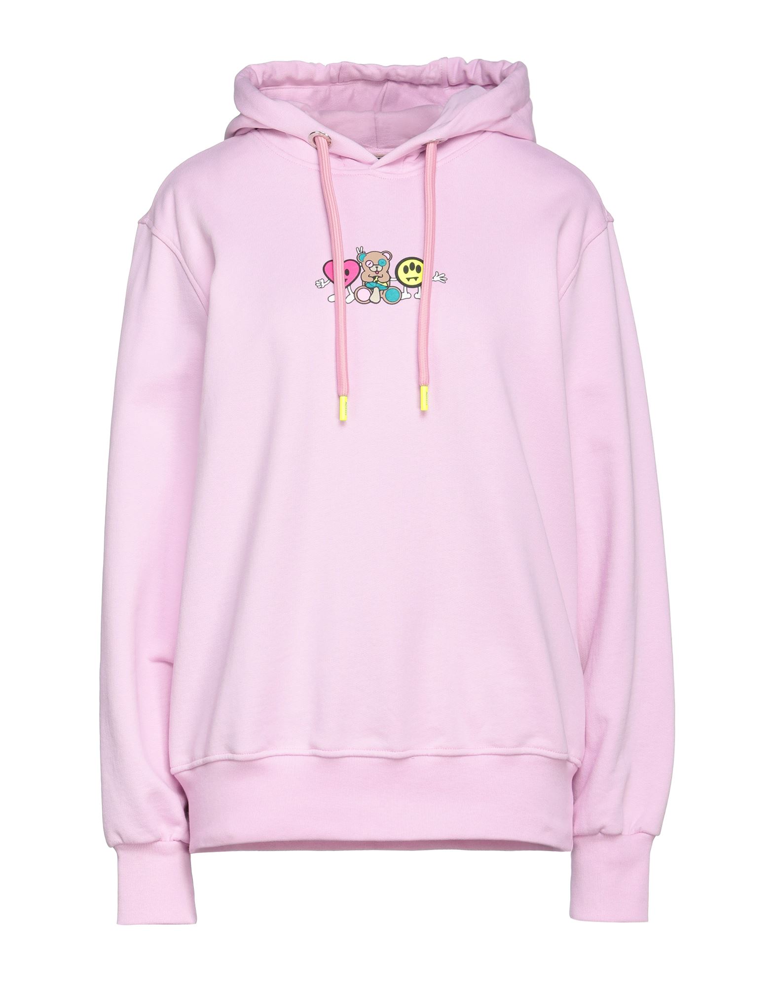 Barrow Graphic-print Cotton Hoodie In Pink