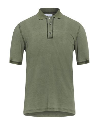 Alpha Studio Man Polo Shirt Green Size 38 Cotton