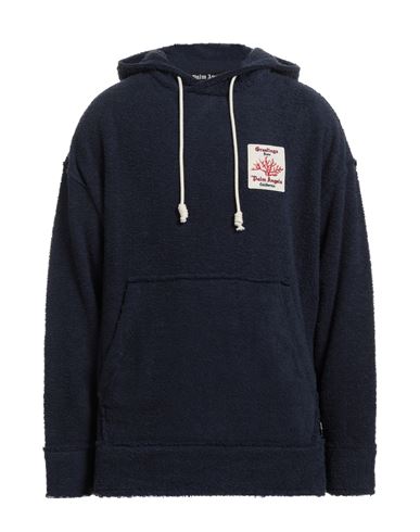 Palm Angels Man Sweatshirt Midnight Blue Size 38 Cotton, Polyester In Blue