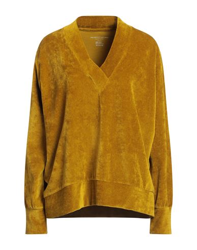 Majestic Filatures Woman Sweatshirt Mustard Size 1 Cotton, Modal, Elastane In Yellow