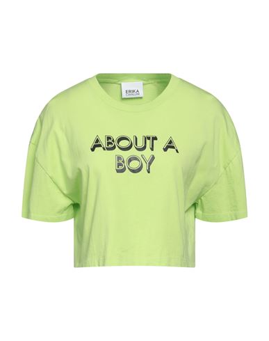 Erika Cavallini Woman T-shirt Light Green Size S Cotton In Green