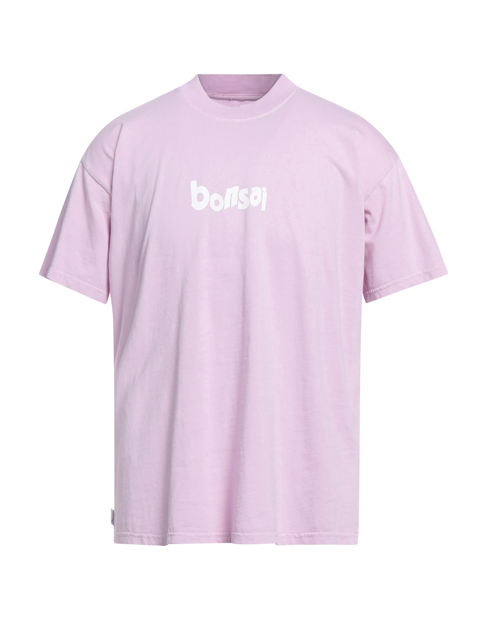 Shop Bonsai Man T-shirt Light Purple Size L Cotton