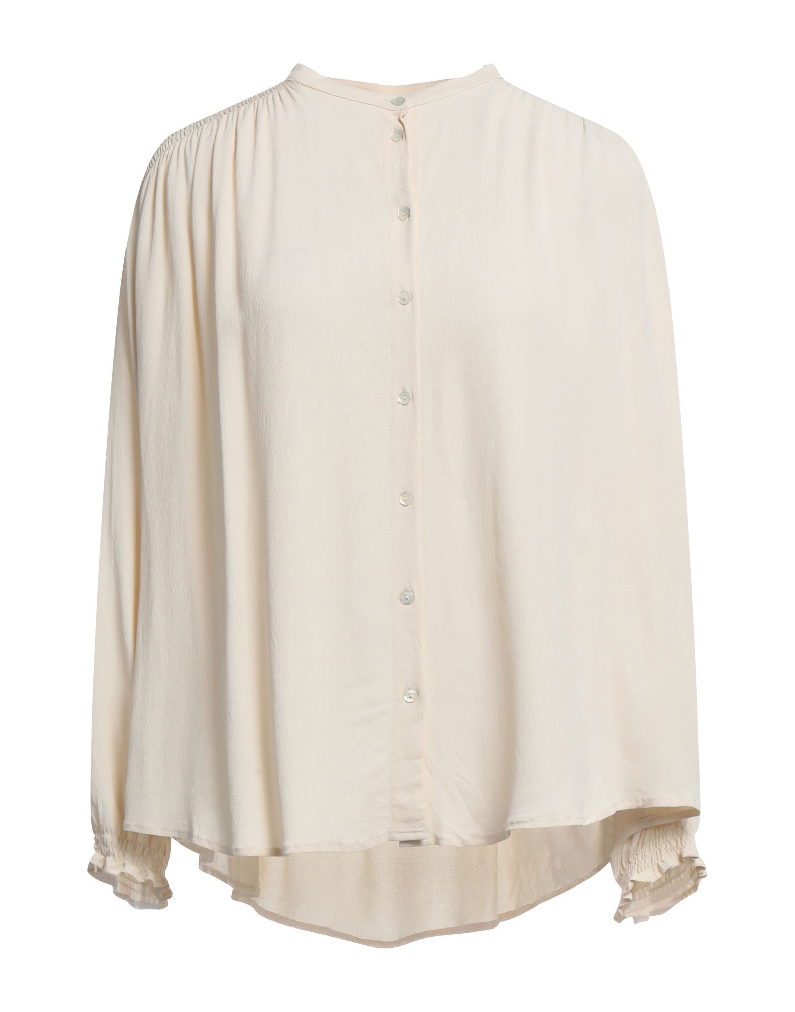 Momoní Woman Shirt Beige Size 8 Acetate, Silk