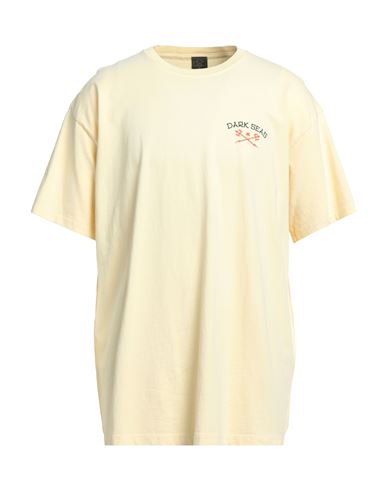 Dark Seas Man T-shirt Light Yellow Size Xl Cotton In Yellow