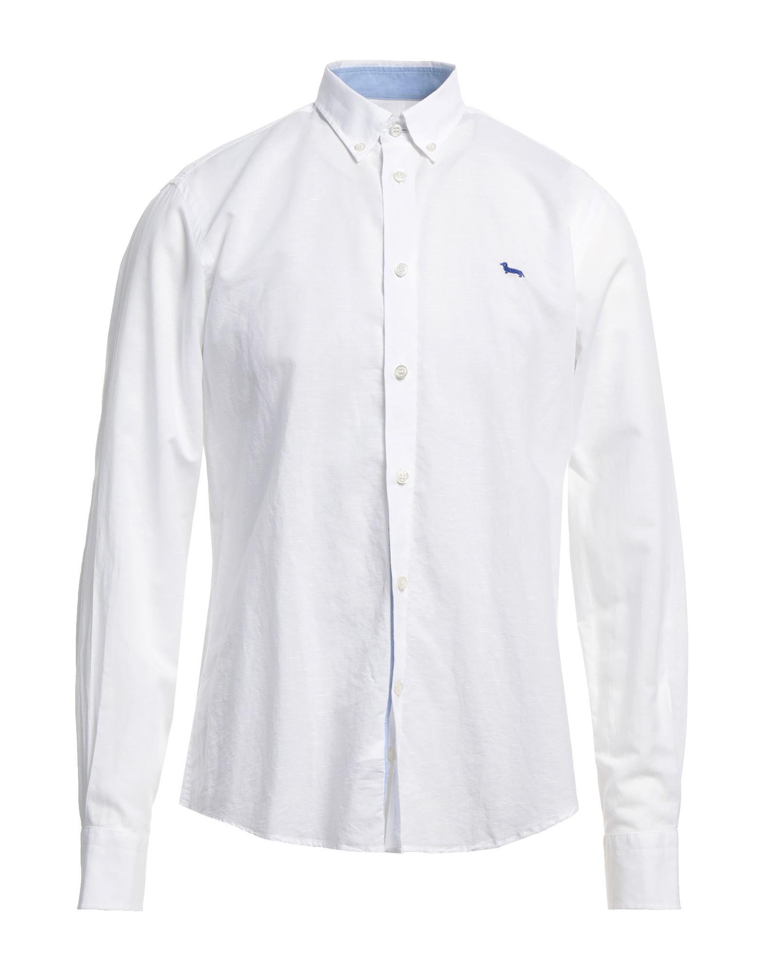 Harmont & Blaine Man Shirt White Size Xxl Cotton, Linen