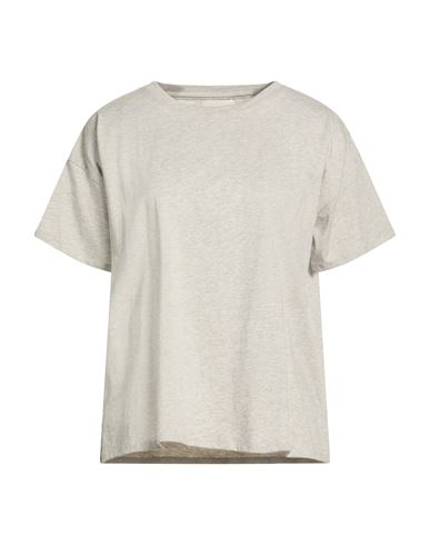 Loulou Studio Woman T-shirt Light Grey Size M Pima Cotton In Gray