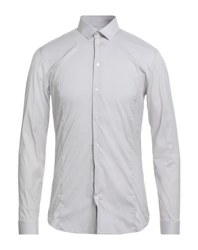 Patrizia Pepe Man Shirt Light Grey Size 42 Cotton, Polyamide, Elastane