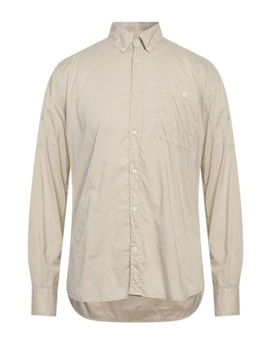 Brooksfield Man Shirt Beige Size 15 ¾ Cotton In Neutral