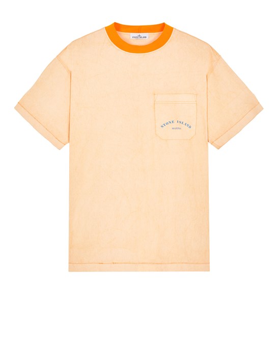  STONE ISLAND 216X4 STONE ISLAND MARINA Short sleeve t-shirt Man Orange