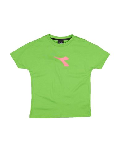 Shop Diadora Toddler Girl T-shirt Green Size 6 Cotton