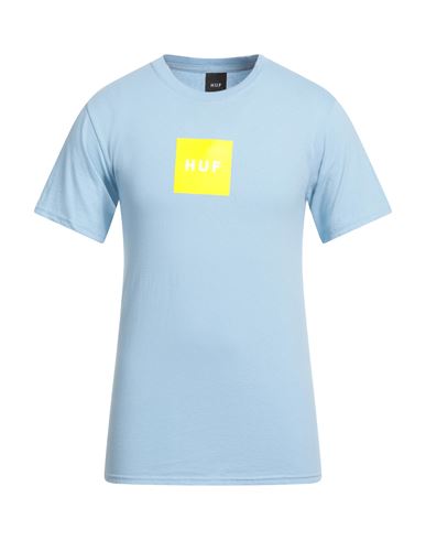 Huf Man T-shirt Light Blue Size M Cotton