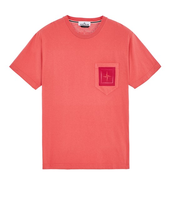  STONE ISLAND 24693 'ABBREVIATION TWO' PRINT 短袖 T 恤 男士 仙客来色