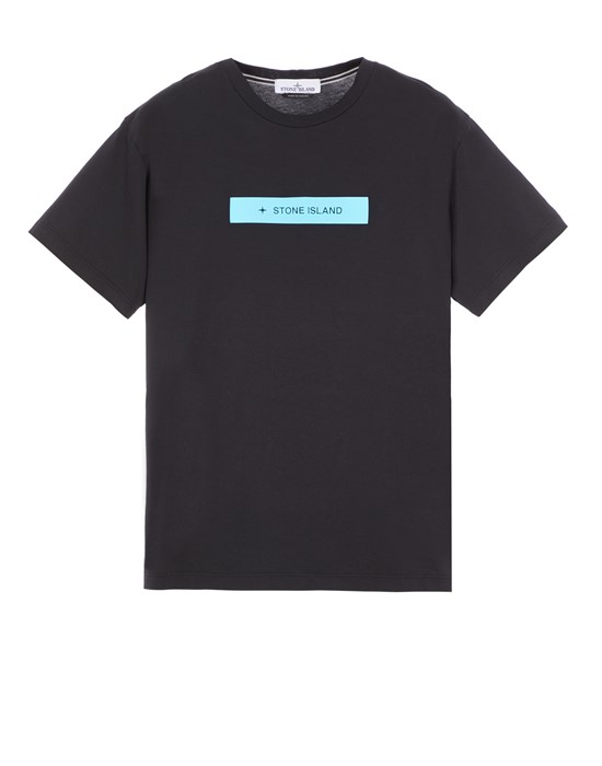  STONE ISLAND 2NS82 'MICRO GRAPHICS TWO' PRINT 반소매 티셔츠 남성 블랙