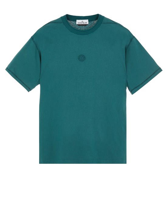  STONE ISLAND 20957 ORGANIC COTTON JERSEY_'FISSATO' EFFECT  Short sleeve t-shirt Man Bottle Green