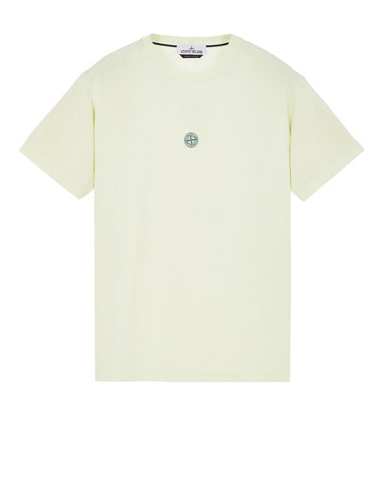  STONE ISLAND 2NS87 'LETTERING TWO' PRINT 반소매 티셔츠 남성 라이트 그린