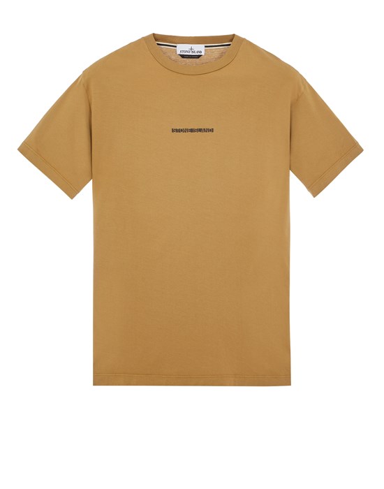  STONE ISLAND 2NS81 'MICRO GRAPHICS ONE' PRINT T-SHIRT A MANICHE CORTE Uomo Corteccia