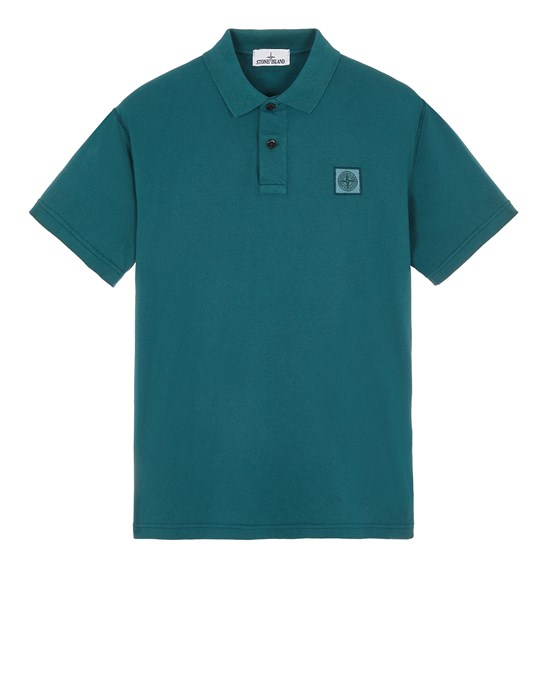Polo shirt Man 20557 ORGANIC COTTON JERSEY_ 'FISSATO' EFFECT Front STONE ISLAND