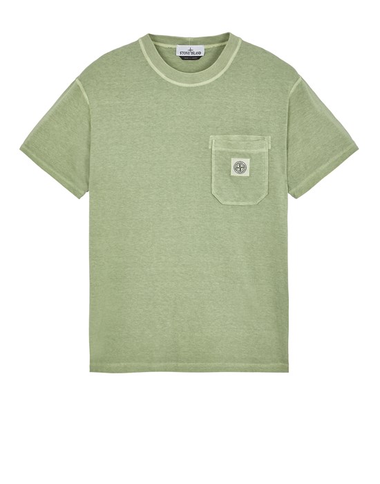 Short sleeve t-shirt Man 21957 ORGANIC COTTON JERSEY_ 'FISSATO' EFFECT Front STONE ISLAND