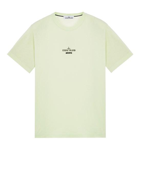  STONE ISLAND 2NS91 STONE ISLAND ARCHIVIO PROJECT_PVC T-shirt manches courtes Homme Vert clair