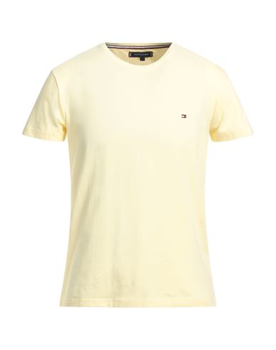 Tommy Hilfiger Man T-shirt Light Yellow Size Xxxl Organic Cotton, Elastane