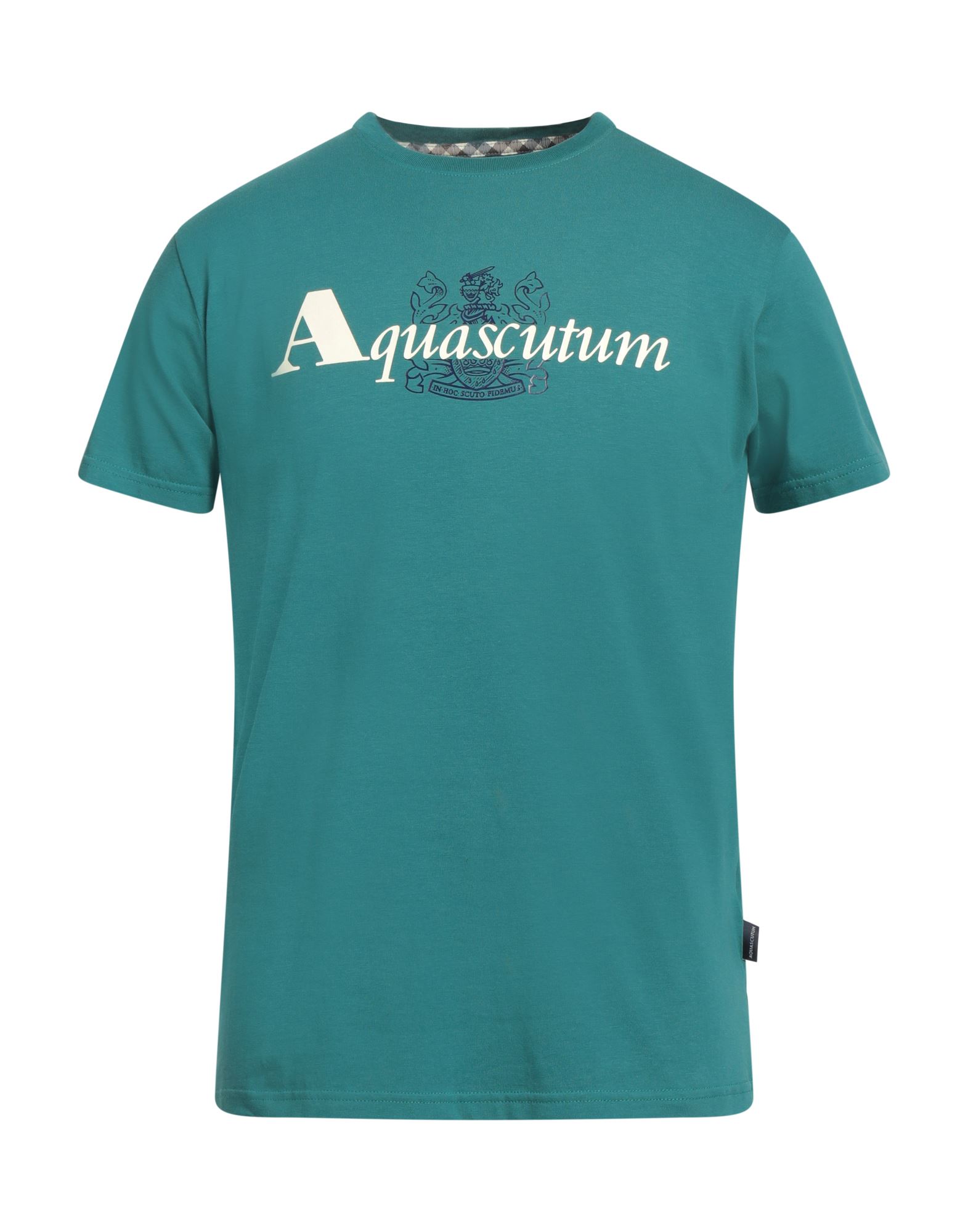 《セール開催中》AQUASCUTUM メンズ T シャツ ディープジェード S コットン 95% / ポリウレタン 5%