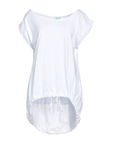 Via Delle Rose Woman T-shirt White Size L Cotton