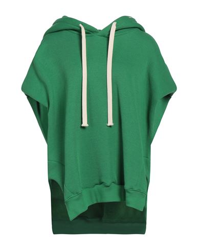 Halfboy Woman Sweatshirt Green Size M Cotton, Polyamide, Cashmere, Elastane