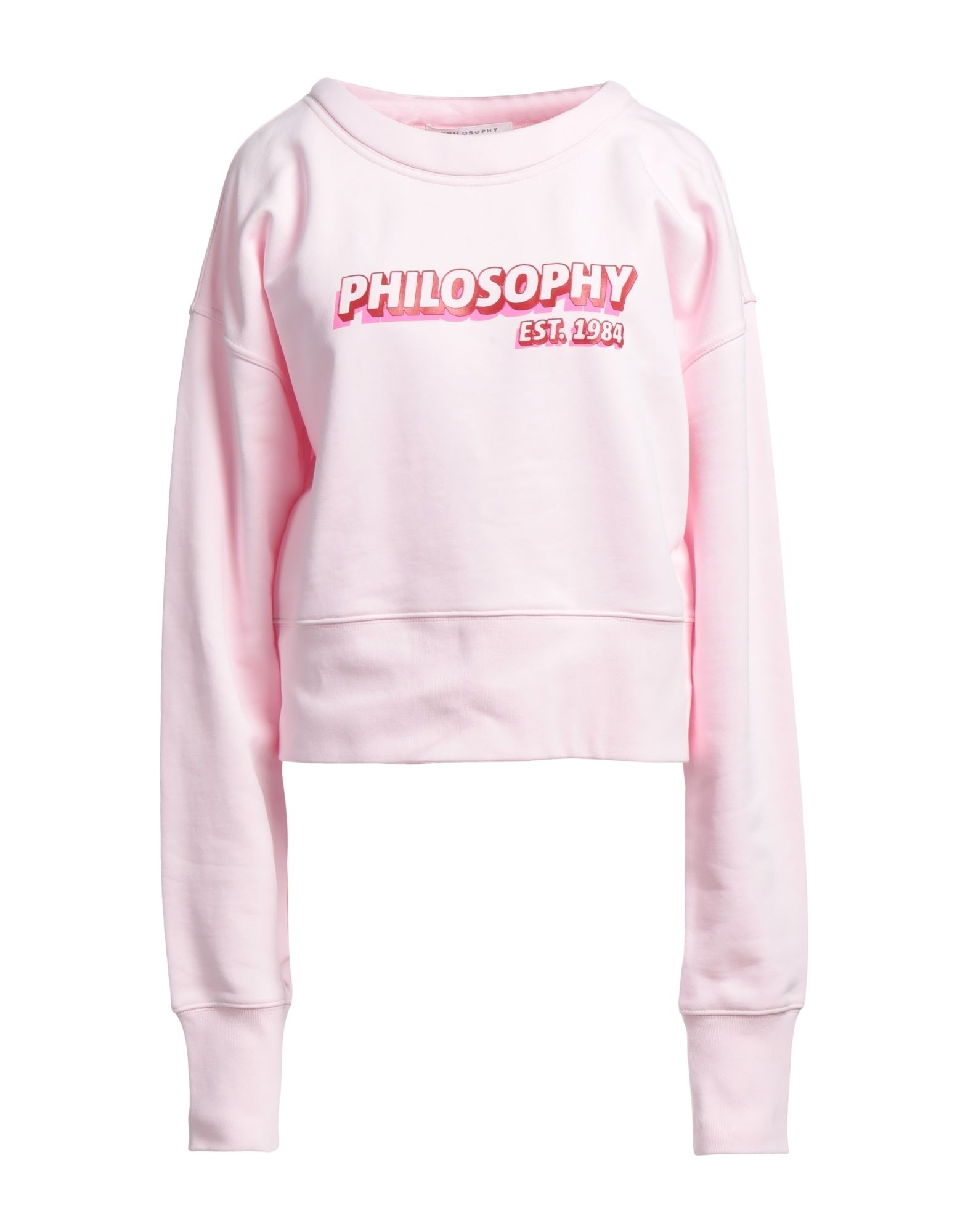 Philosophy Di Lorenzo Serafini Logo-print Cotton Sweatshirt In Pink