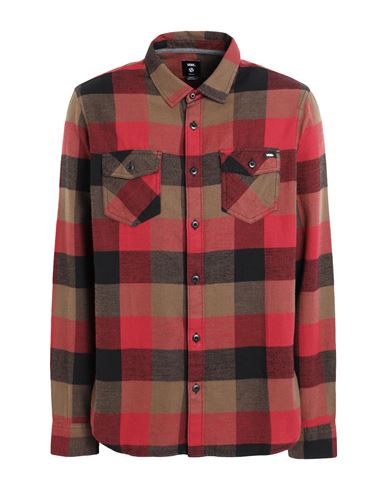 Vans Mn Box Flannel Man Shirt Red Size Xl Cotton
