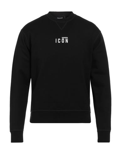 Dsquared2 Man Sweatshirt Black Size M Cotton, Elastane
